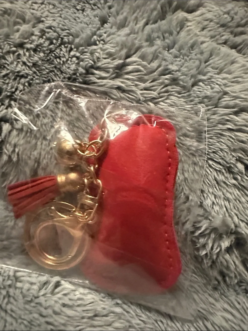 Sparkling Red Diet Coke Crystal Key & Card Holder with Gold Hardware